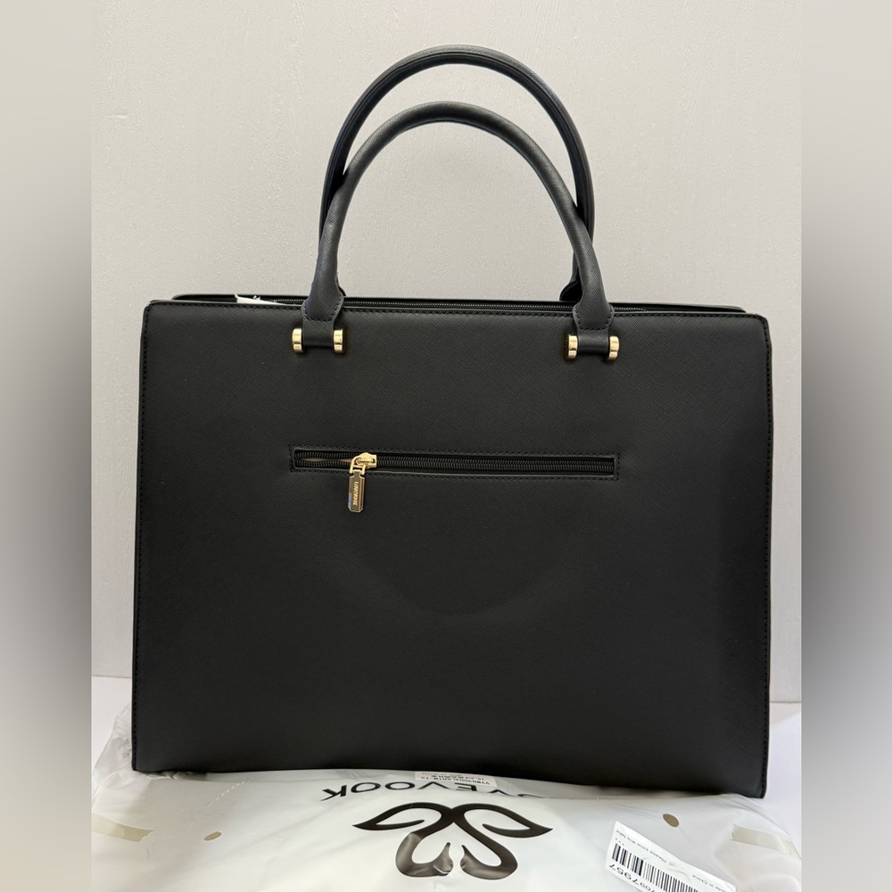 LOVEVOOK 17inch Laptop Handbag for Women,Waterproof PU Leather Crossbody Black - Picture 4 of 11